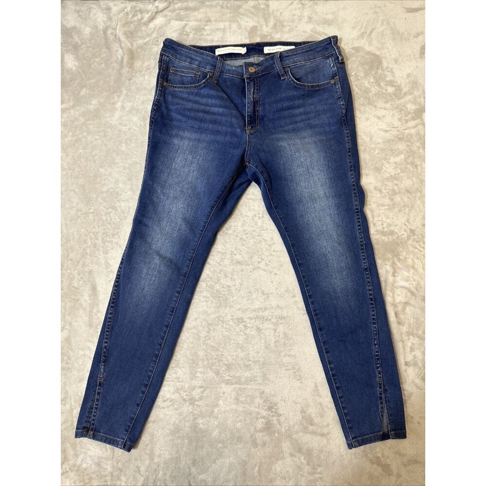 Women’s Pilcro And Letterpress Jeans Mid Rise Skinny Dark Wash Size 32